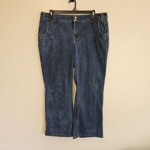 Vintage Just My Size Bootcut Jeans Flap Back Pockets High Rise Western Women 20w